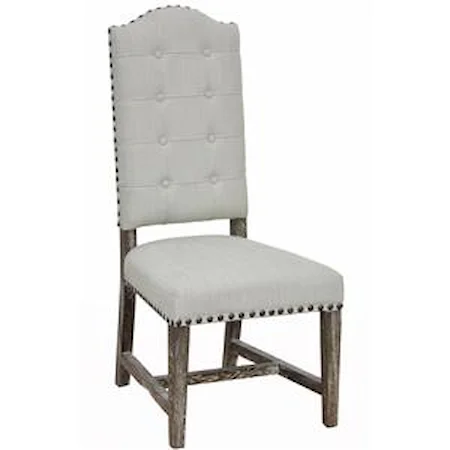Button Tufted Dining Side Chair